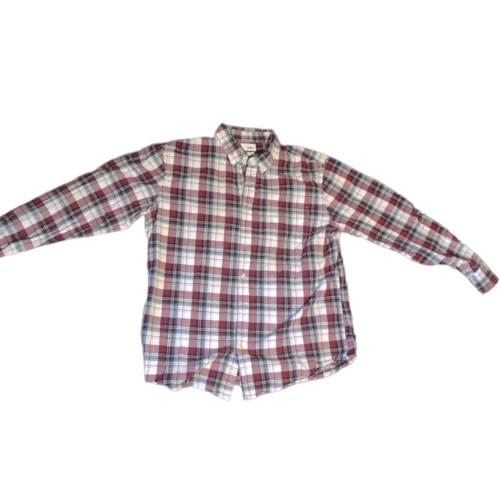 Mens Sonoma. Large Comfort Fit. Red/White Button down Long Sleeve Shirt